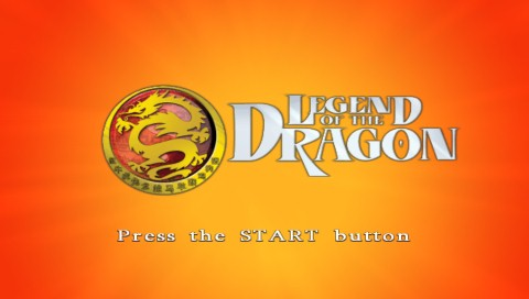 Legend of the Dragon title screen for PSP
